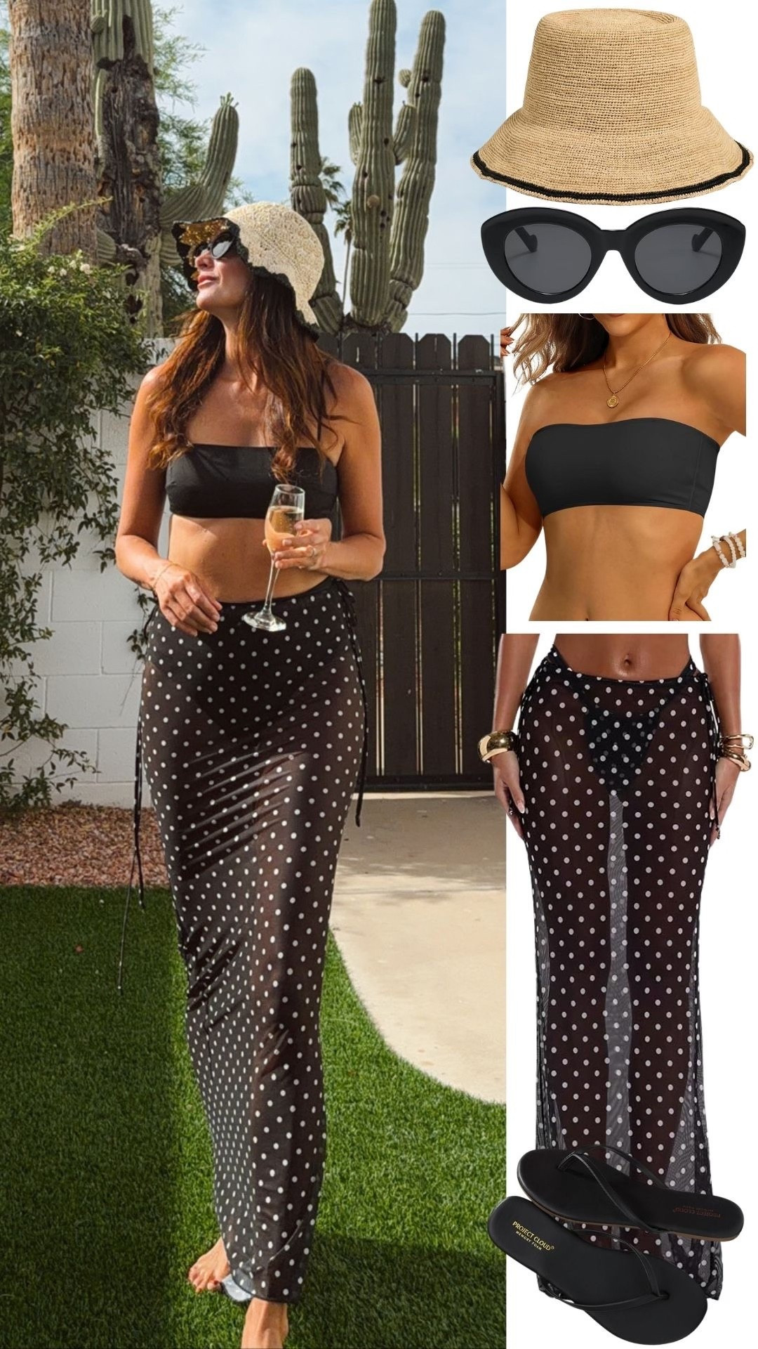 Cute Amazon swim cover up maxi look! Love the polka dot trend! 

#LTKSwim #LTKootd #LTKTall