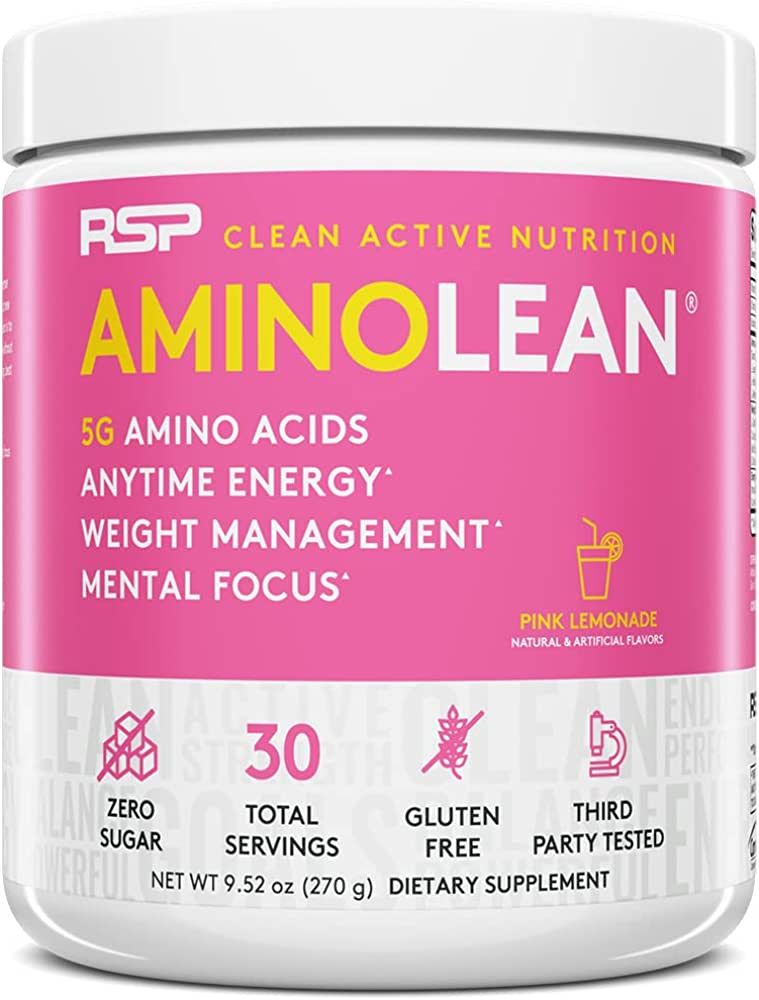RSP NUTRITION AminoLean Pre Workout Powder, Amino Energy & Weight Management with BCAA Amino Acid... | Amazon (US)