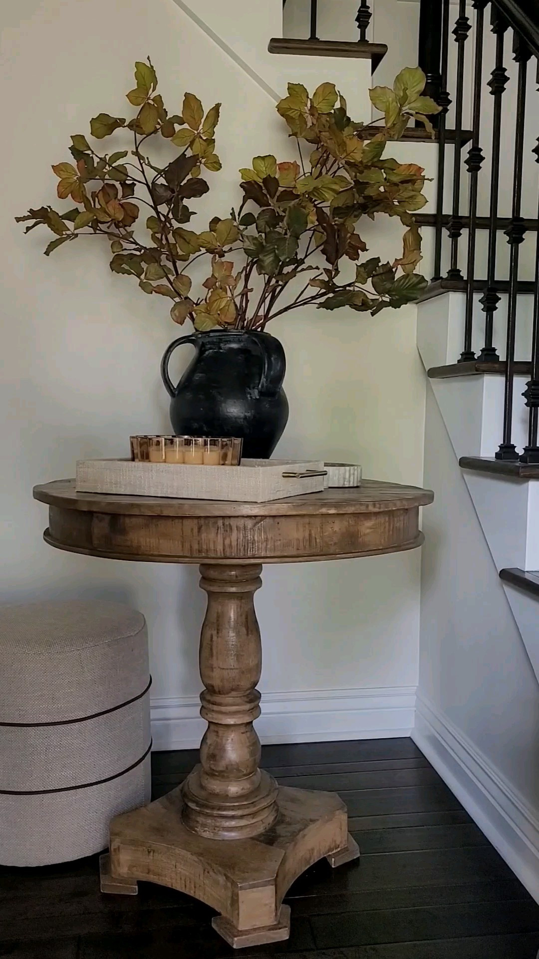 Fall entryway decor with the most beautiful @afloral fall stems! Console styling, fall console table,  fall decor,  halal,  Thanksgiving, vase

#LTKVideo #LTKHome #LTKFindsUnder50