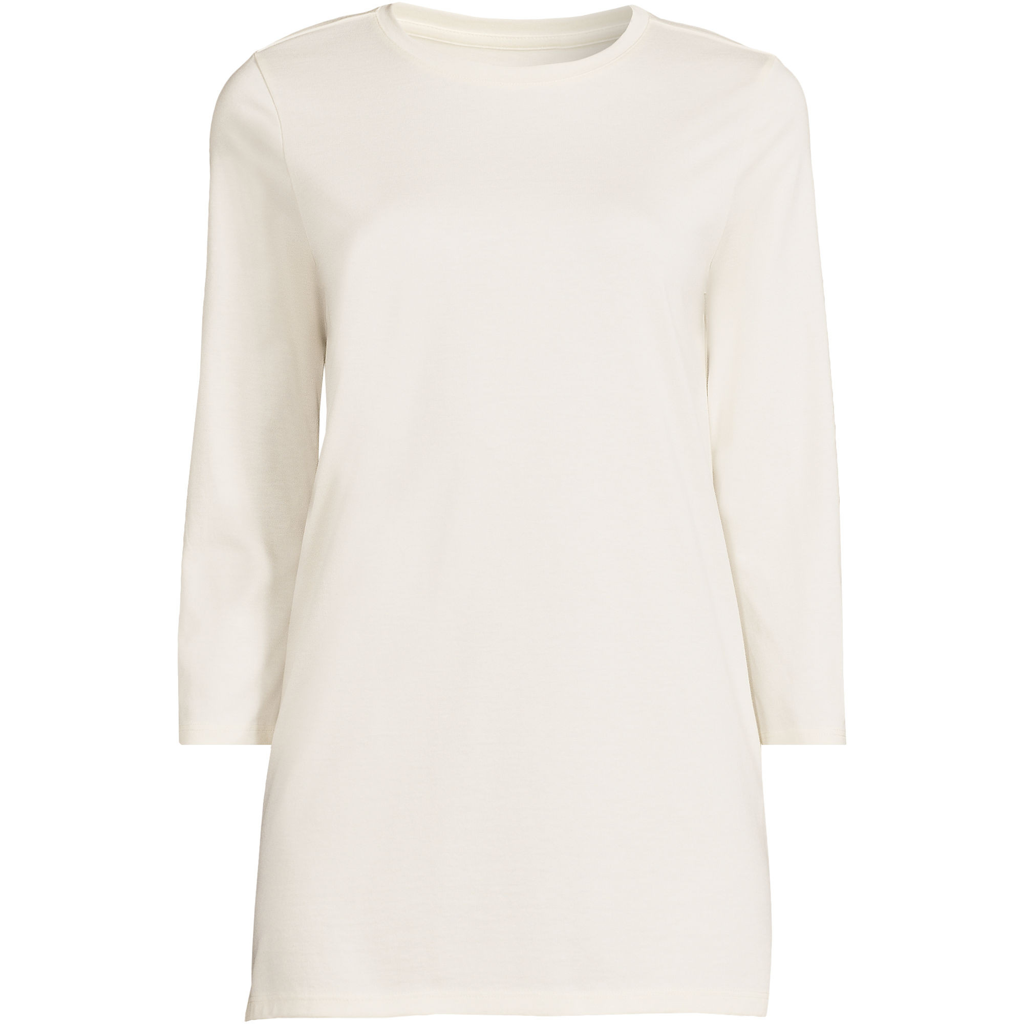 Women's Supima Crew Neck Tunic | Lands' End (US)