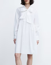 Bow Tie Front A-Line Dress | Urban Revivo