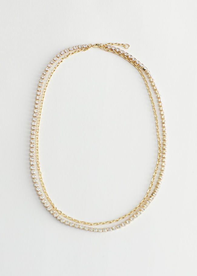 Rhinestone Duo Chain Necklace | & Other Stories US