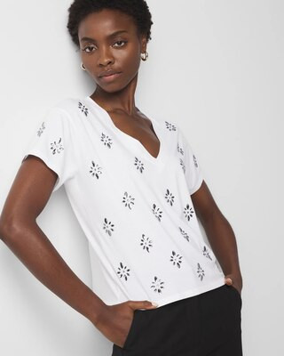 Crystal Embellished Tee | White House Black Market