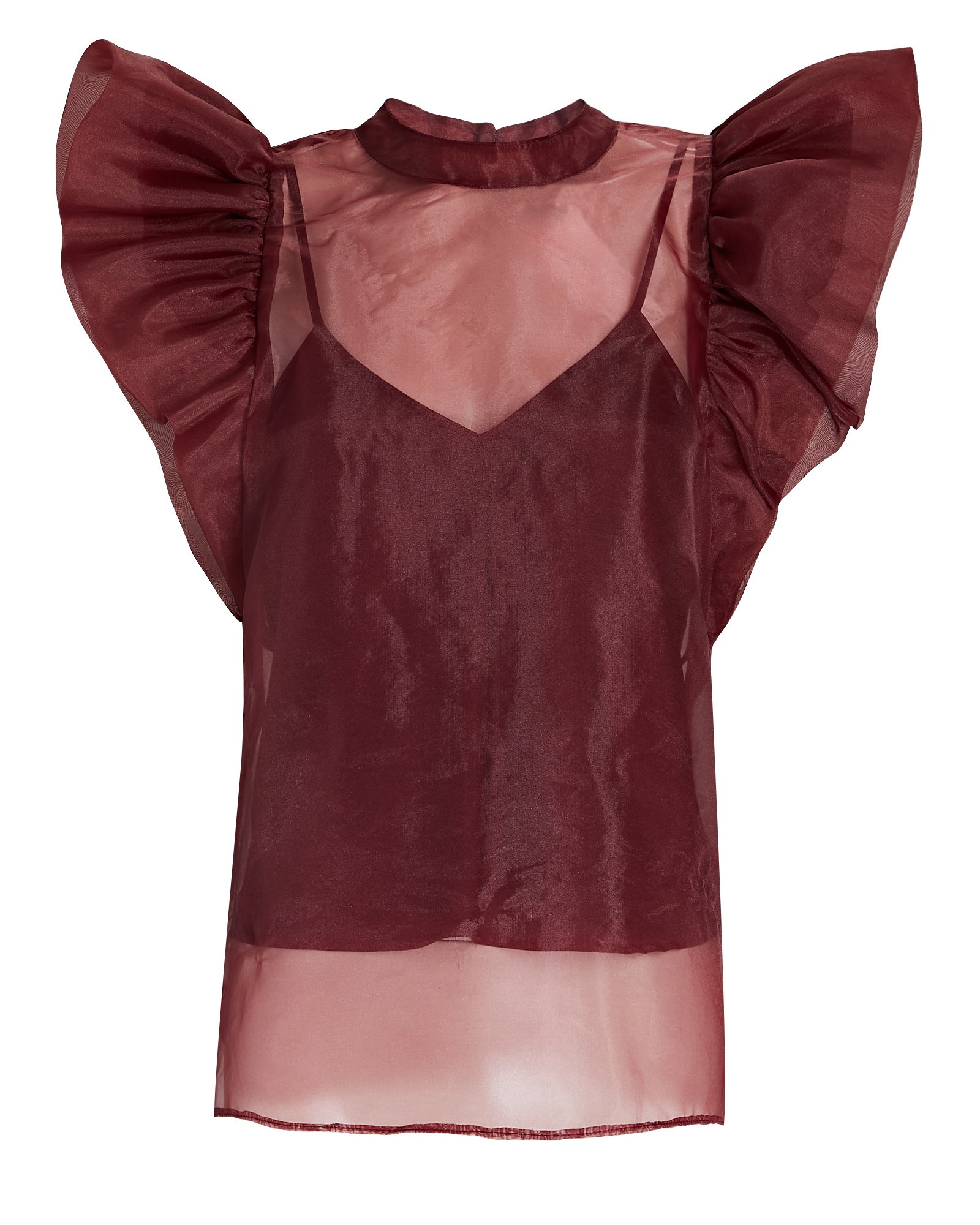 Corina Flutter Sleeve Organza Top | INTERMIX