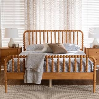 Baxton Studio Lucera Oak Brown Wood Frame Queen Platform Bed 257-14017-HD - The Home Depot | The Home Depot