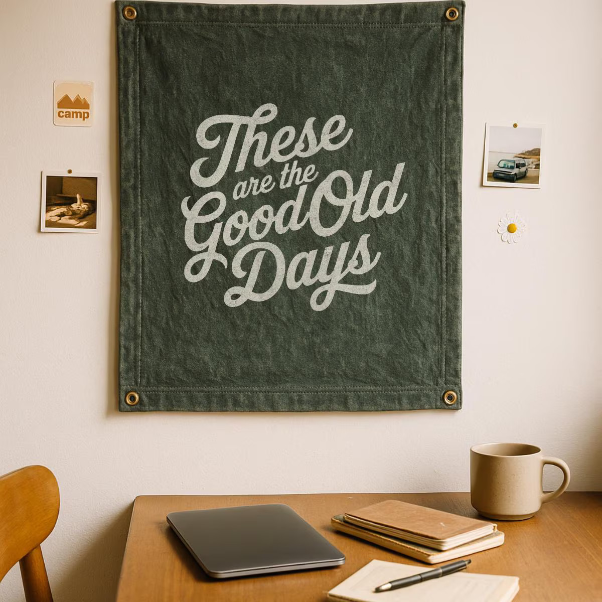 These Are The Good Old Days Banner | Cotton Pennant Flag Banner | Vintage Banner | Canvas Flag | Wall Hanging | Wall Decor | Etsy (Global)