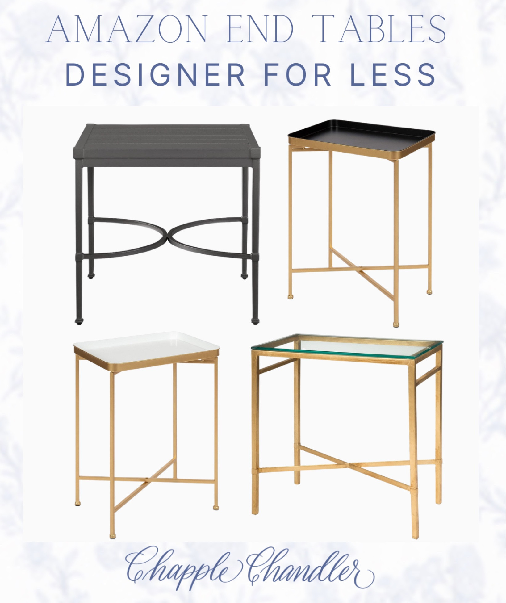 Amazon end tables for any budget! 


Amazon, Amazon furniture, Amazon nightstands, end table, accent table, Amazon furniture, metallic, bedside table, bedroom, guest room, grandmillenial style, coastal style, traditional style #LTKFind

#LTKfamily #LTKhome