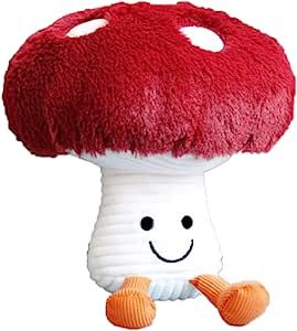 FJZFING Cute Mushroom Plush Kawaii Smile Doll Mushroom Plushie Stuffed Animals Pillow Gifts for K... | Amazon (US)
