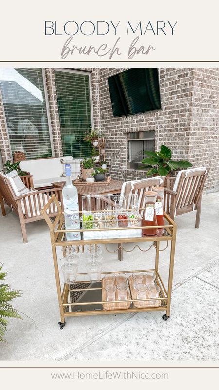 Bloody Mary brunch bar! Perfect for your next brunch or the upcoming Mothers Day holiday! 
#mothersday #brunchideas #brunch #outdoorspaces #outdoors #patio

#LTKhome #LTKSeasonal #LTKGiftGuide