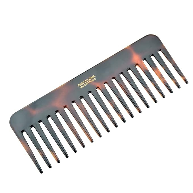 Parcelona French Wide Detangle Tortoise Shell Brown Large 6 1/4" Celluloid No Static Salon Rounde... | Amazon (US)