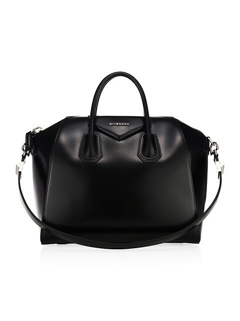 Medium Antigona Glazed Leather Satchel | Saks Fifth Avenue
