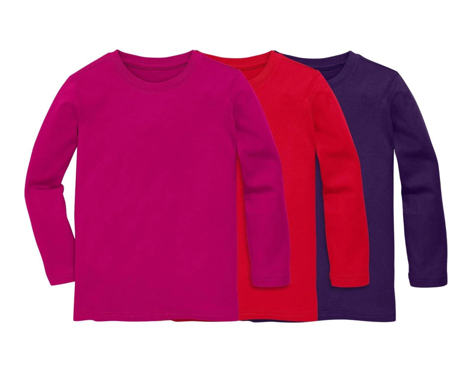 Long Sleeve Classic Tee - 3 Pack - Raspberry mix / 2 | Ten Little