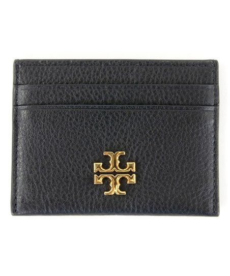 Black Kira Pebbled Leather Card Case | Zulily