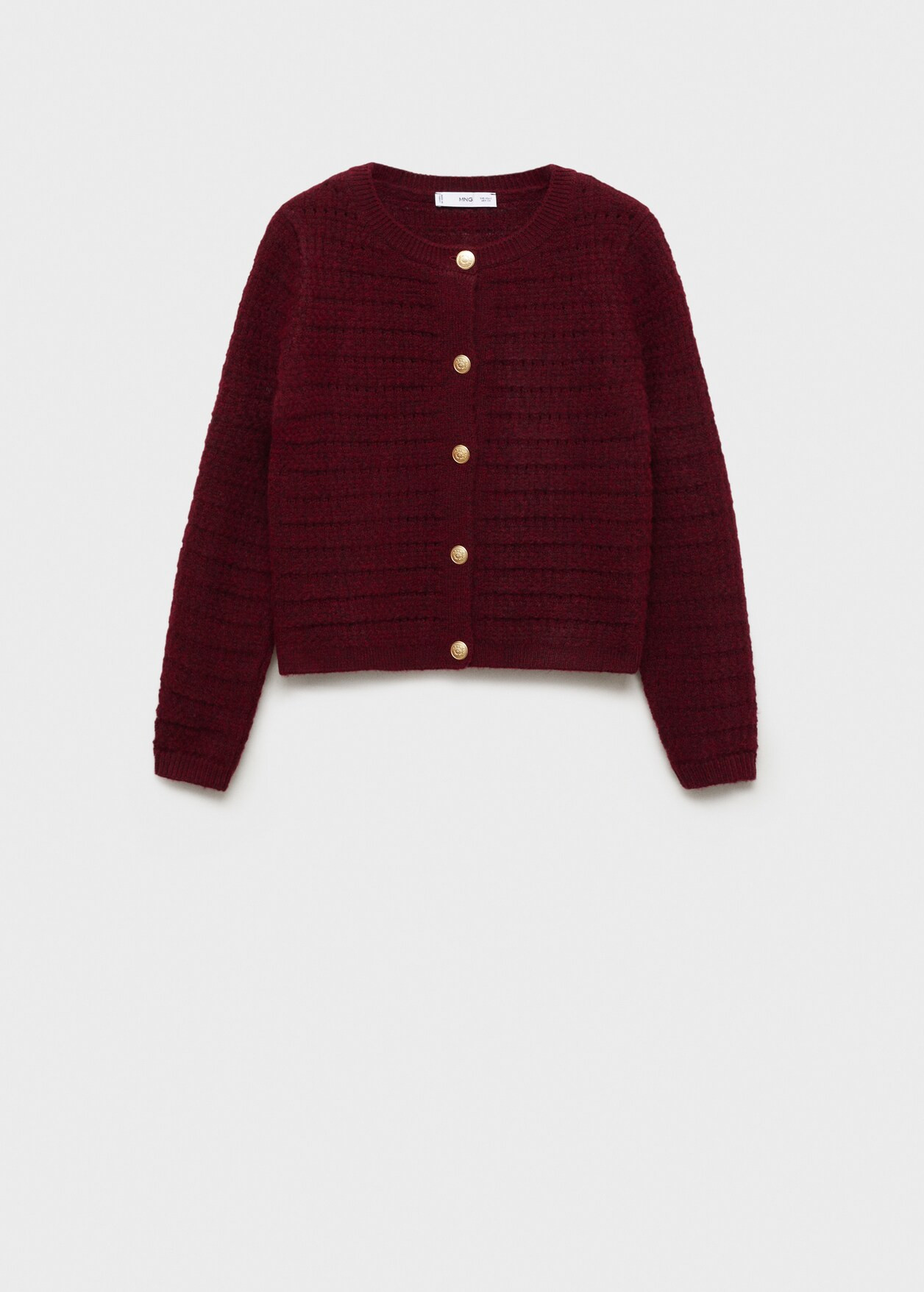 Knitted jacket with openwork details - Women | MANGO USA | Mango (US/MX/AU)