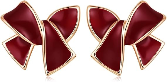 Qings Orecchini a Fiocco per Donna Argento Sterling 925 Minimalista Fiocchi Nodo Orecchini a Bott... | Amazon (IT)