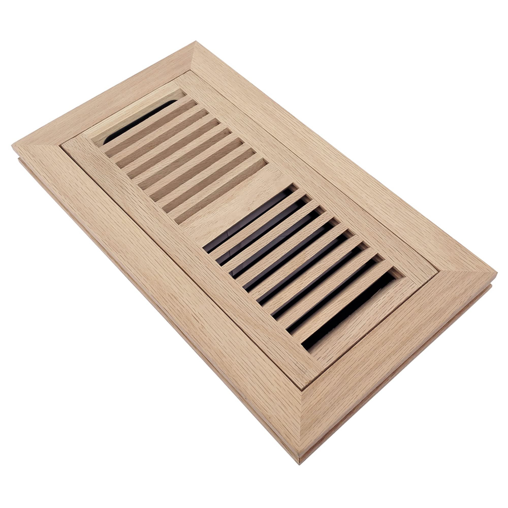 Homewell Red Oak Wood Floor Register, Flush Mount Vent with Damper, 4x10 Inch, Unfinished | Amazon (US)