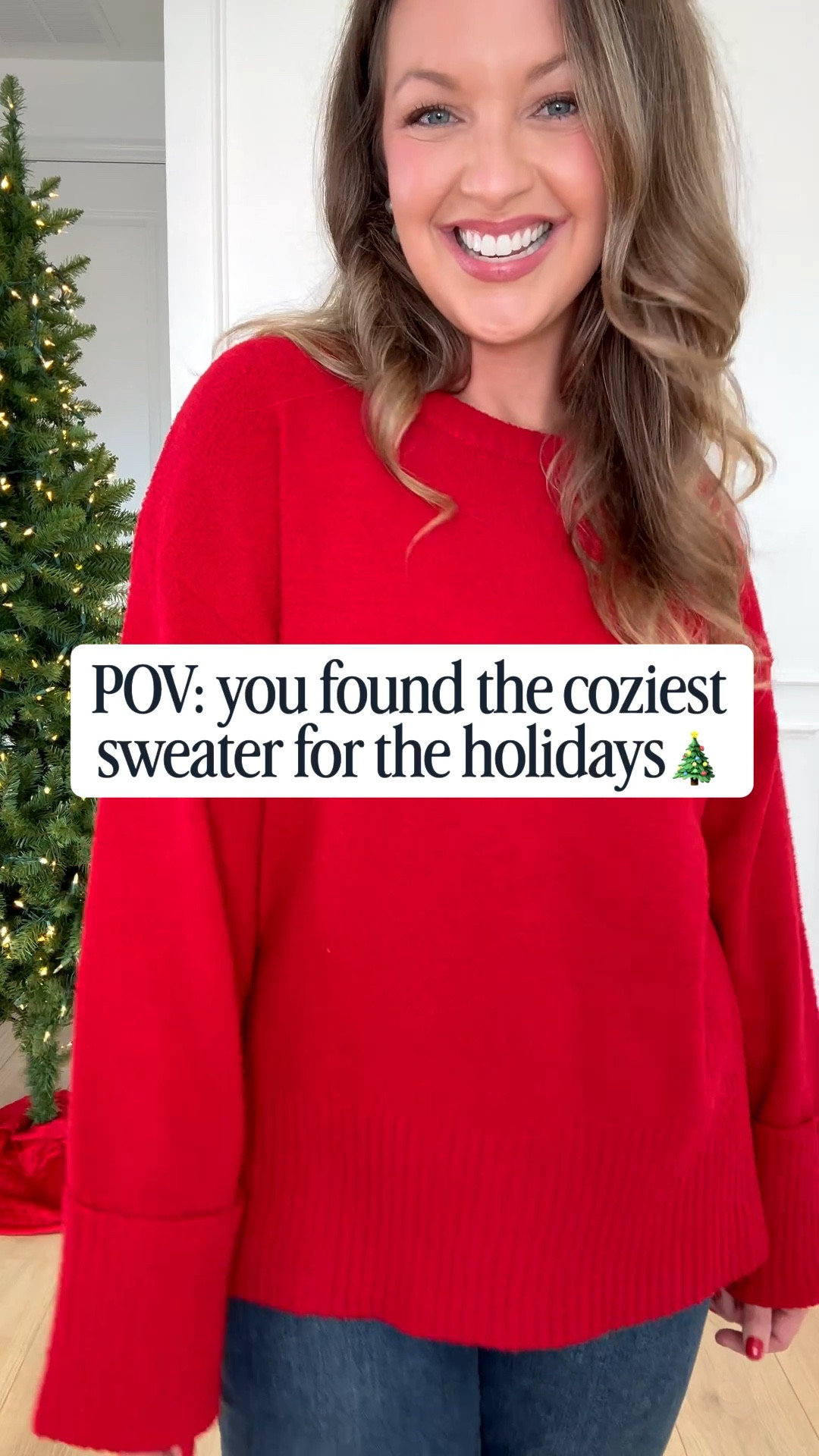 You find the coziest sweater for the holidays🎄! I’m in love with this oversized sweater that feels like the softest blanket and is the perfect Christmas red color! I am 5’5” size 8/10 wearing Medium! It also comes in so many colors! 

Christmas sweater , Christmas outfit, holiday sweater , holiday outfit, red sweater for Christmas, Christmas red, cozy sweater, cozy red sweater , Amazon sweater , Amazon Christmas outfit! 

#LTKCyberWeek #LTKHoliday #LTKFindsUnder50