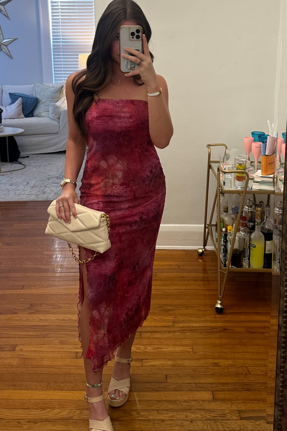 mesh dress for sale Sequin Panel Mesh Sleeve Mermaid Formal Dress GM00635