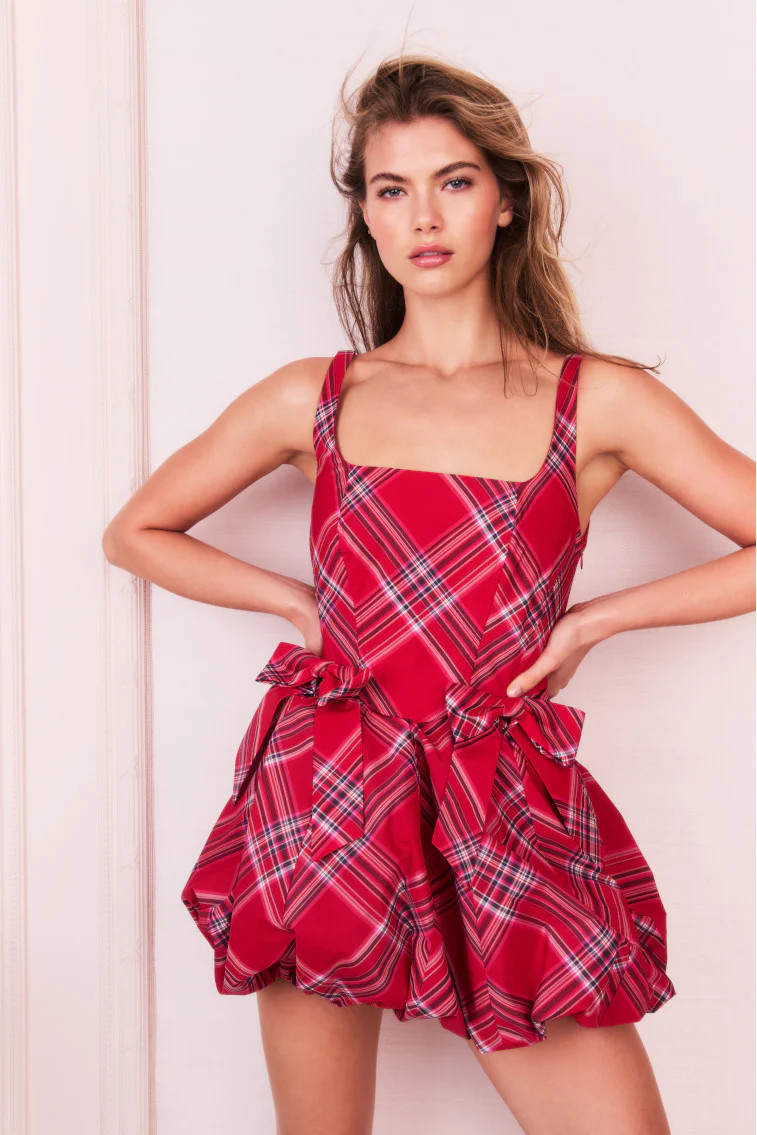 Ruelle Tartan Mini Bubble Dress | LoveShackFancy