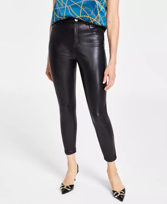 I.N.C. International Concepts Women's Faux-Leather Skinny Pants, Created for Macy's - Macy's | Macy's