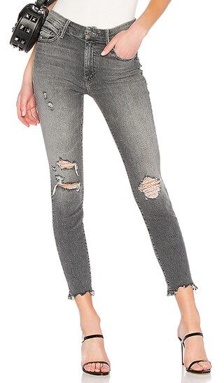 MOTHER High Waist Looker Ankle Chew Jean in Scene Of The Crime | Revolve Clothing (Global)