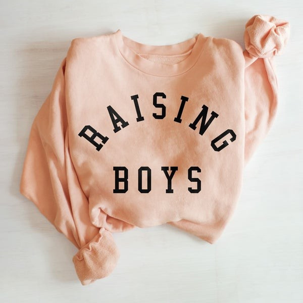 Womens Peach "Raising Boys®" Everyday Sweatshirt | Ford and Wyatt