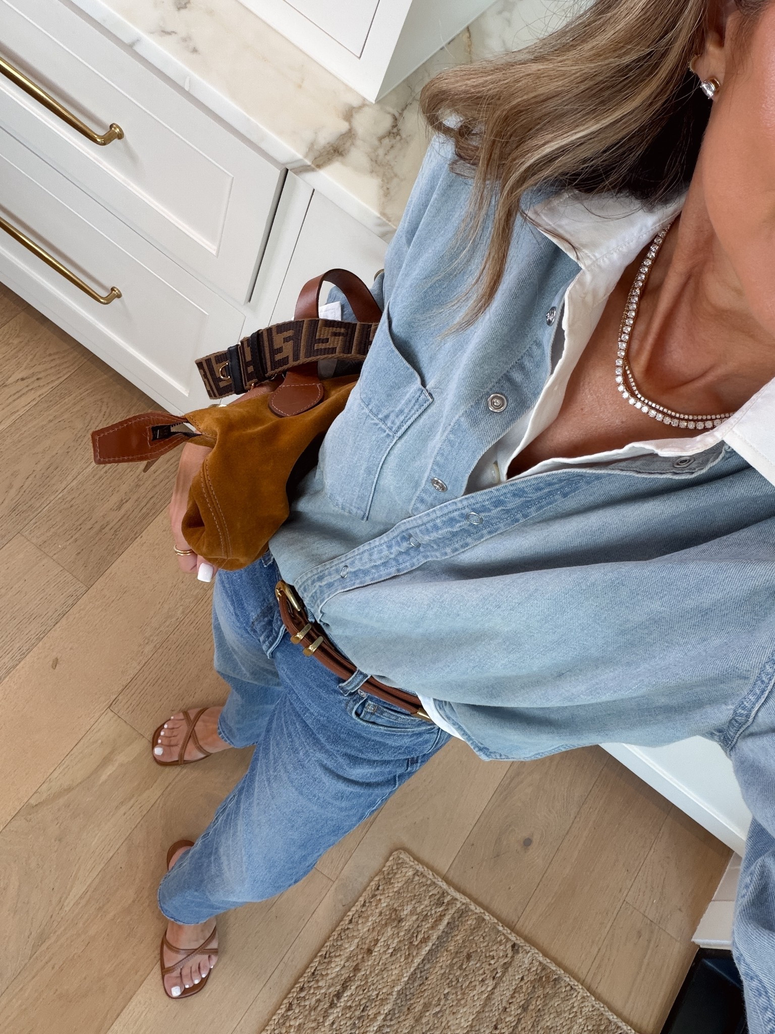 Denim on denim look for less!

#LTKootd #LTKOver40 #LTKgrwm