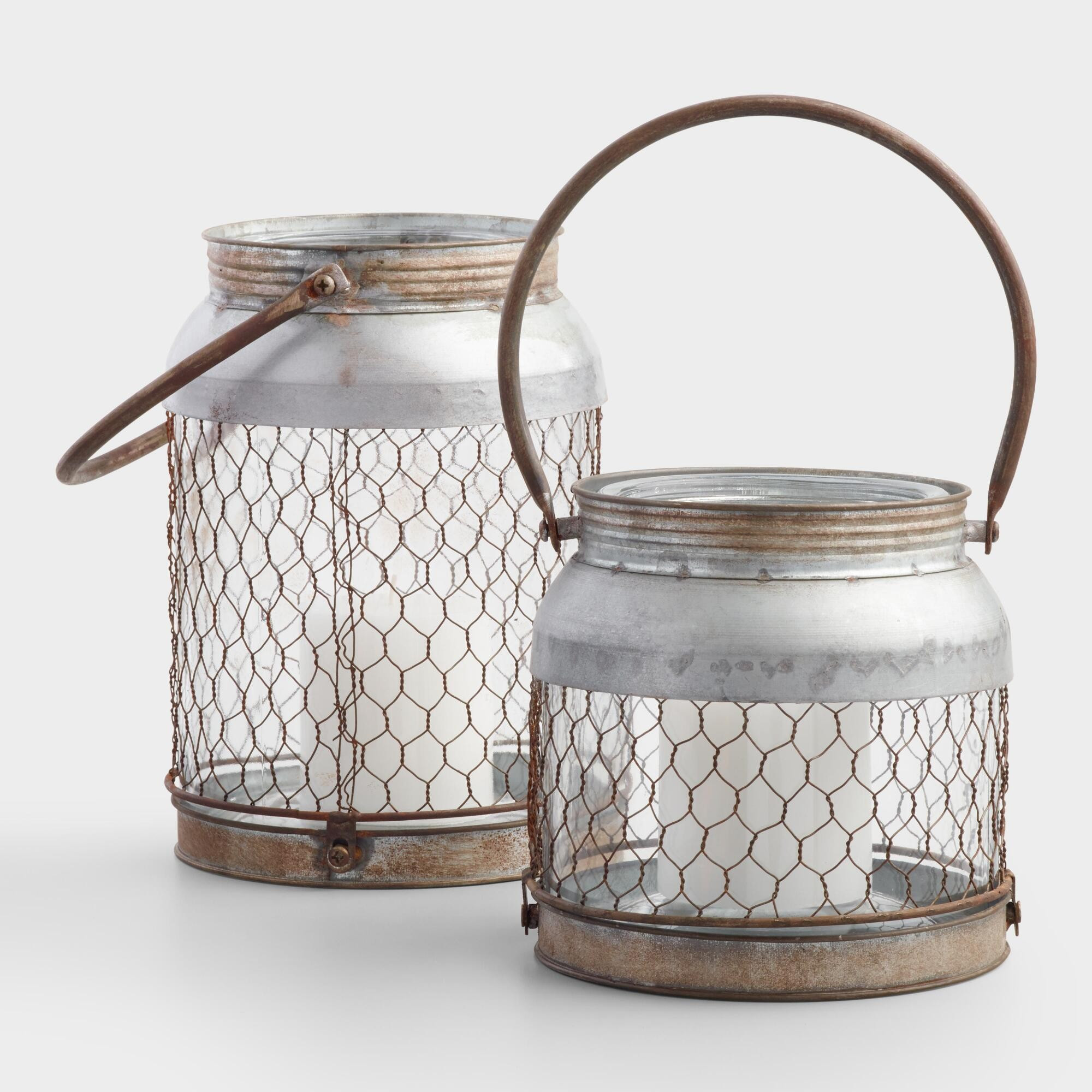 Galvanized Wire Lantern - 7.75" by World Market 7.75" | World Market