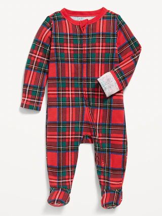 Unisex Sleep &amp; Play 2-Way-Zip Footed One-Piece for Baby | Old Navy (US)