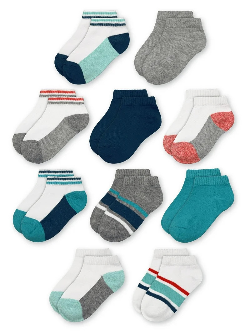 Fruit of the Loom Toddler Low-Cut Socks, 10-Pack, Size 6M-5T | Walmart (US)
