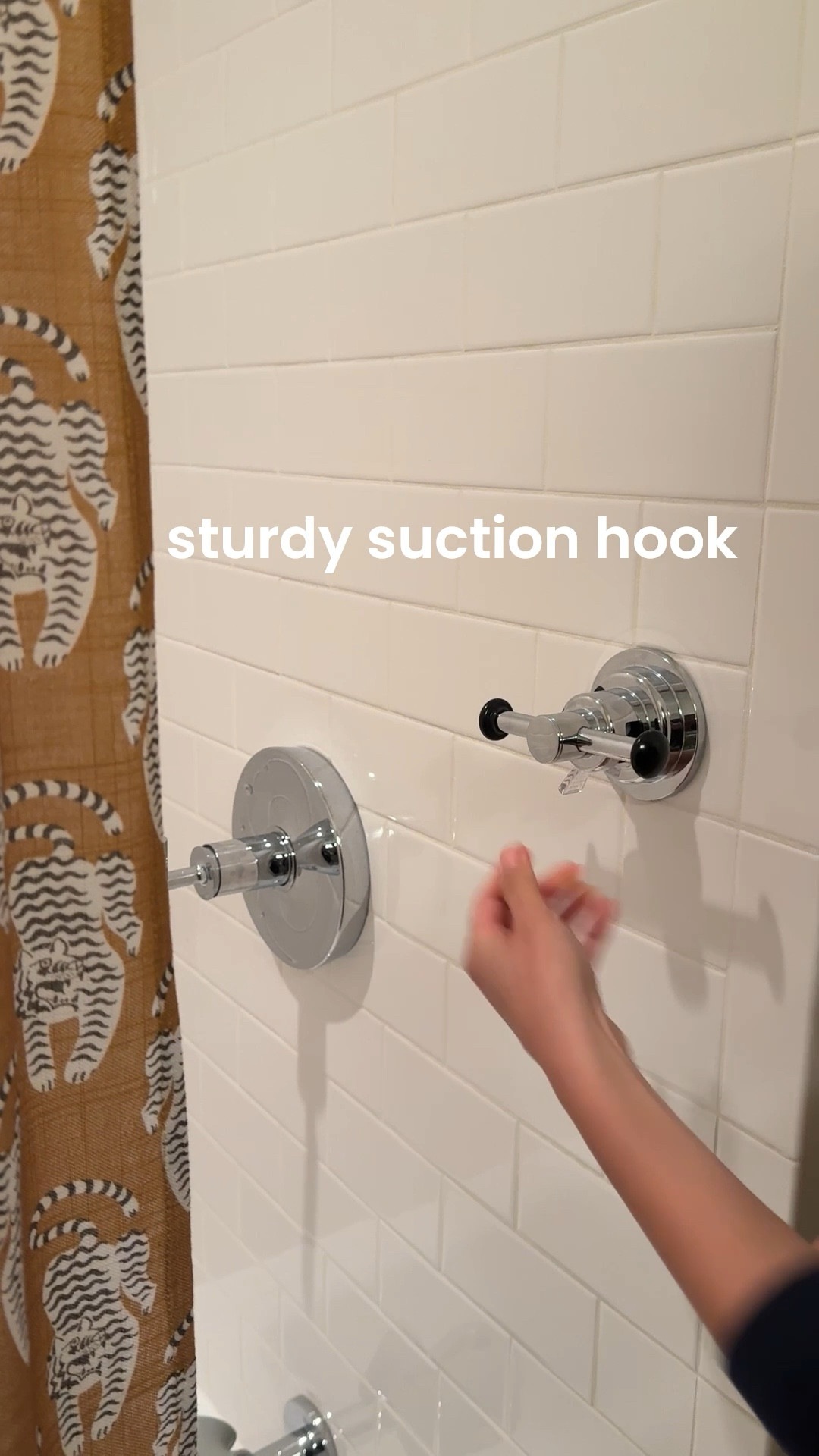 • very sturdy non-adhesive hooks that we use on our glass shower doors and also for the kids tile bathtub 

They also make one for handheld shower heads!

• Anthropologie tiger shower curtain and bath towels 

Also linked our kids bath thermometer, faucet extension gadget, and bath spout cover to prevent scrapes. Amazon finds 

#LTKHome #LTKKids #LTKmomlife