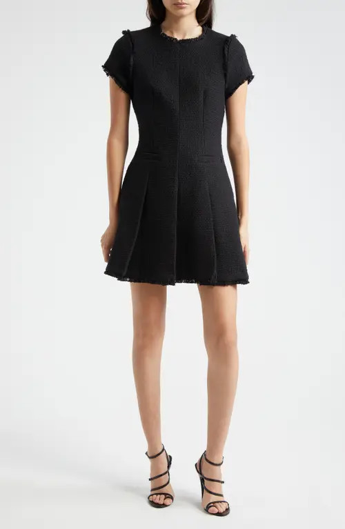 Cinq à Sept Nova Tweed Fit & Flare Dress in Black at Nordstrom, Size 2 | Nordstrom