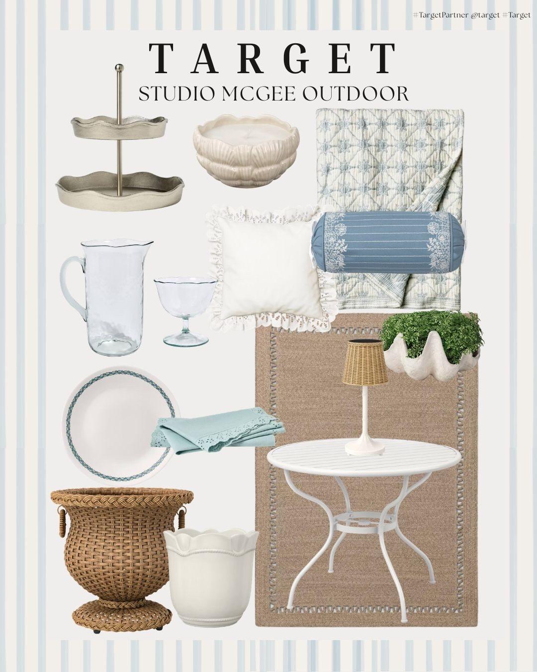 Studio McGee just launched the cutest outdoor items at Target! 
Target outdoor, blanket, rug, planters, dishes, pillows, side table, patio finds, outdoor finds
#TargetPartner @Target #Target

#LTKSaleAlert #LTKdayinmylife #LTKMothersDay