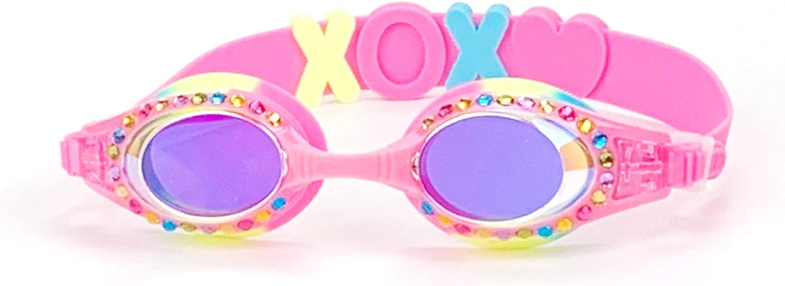 YUENREE Bling Swimming Goggles for Girls Ages 3-14 - Anti-Fog, UV Protection, Easy to Adjust - with  | Amazon (US)