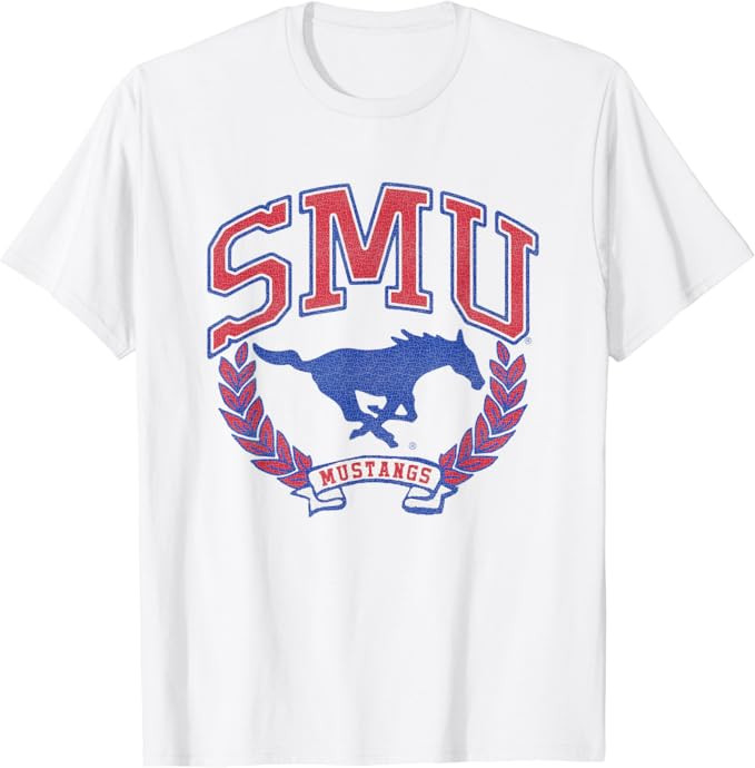SMU Mustangs Victory Vintage Logo T-Shirt | Amazon (US)
