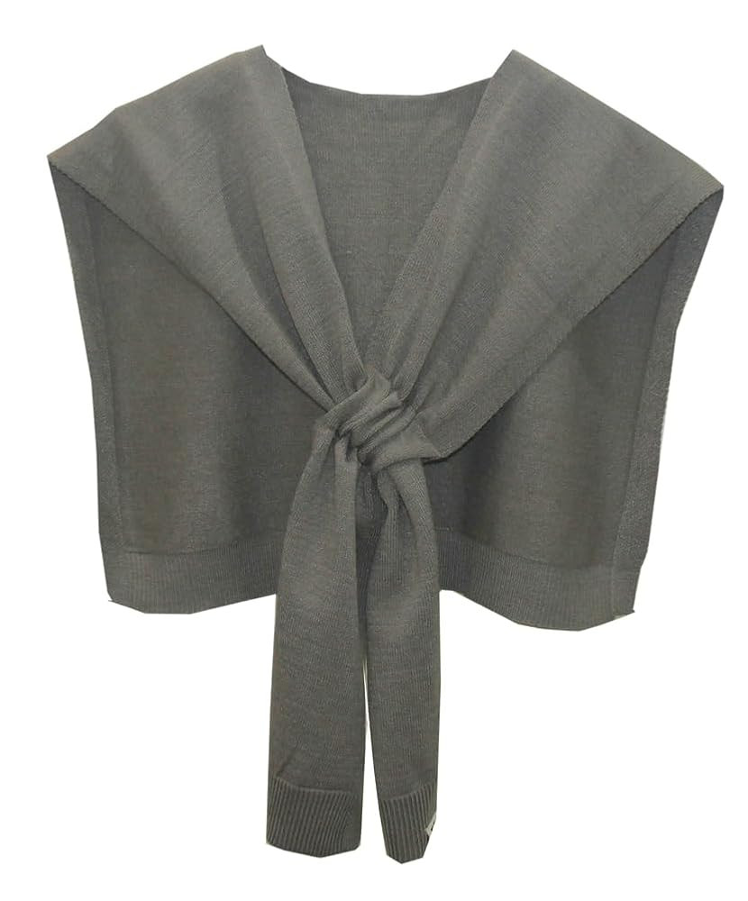 Women's Casual Knit Sweater Shawl Wrap Tied Detachable Fake Collar Triangle Knotted Shawls Travel... | Amazon (US)