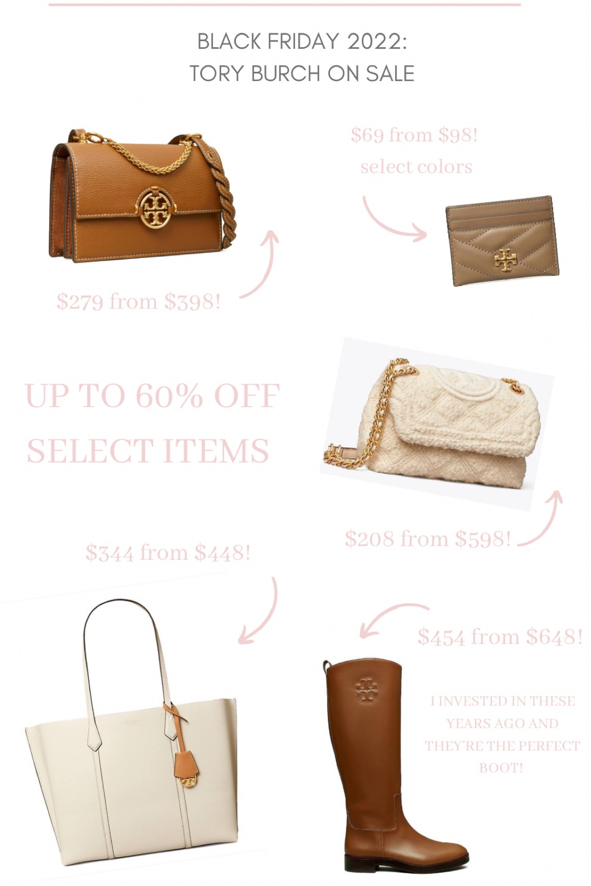 Tory Burch up to 60% off select items for Black Friday! Sooo many goodies- such a good time to buy this designer!

#LTKGiftGuide #LTKCyberweek #LTKsalealert