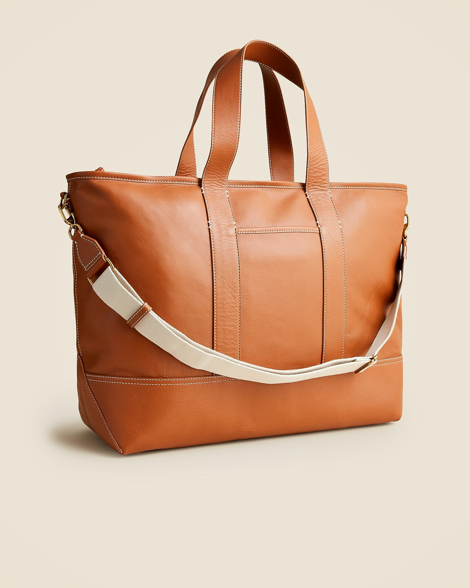 Weekender Montauk tote in leather | J. Crew US