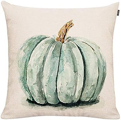 GTEXT Fall Pumpkin Throw Pillow Cover Autumn Decor Watercolor Drawing Pumpkin Pillow Case for Cou... | Amazon (US)