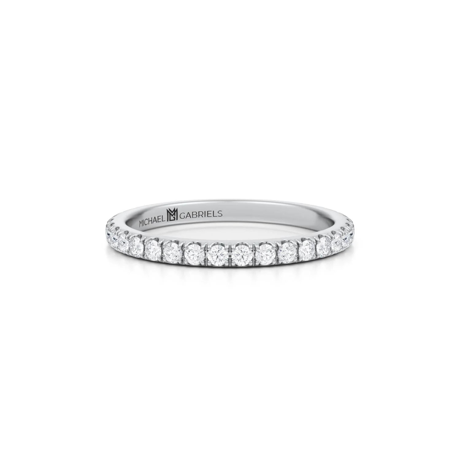 2mm Pave Wedding Band | Michael Gabriels