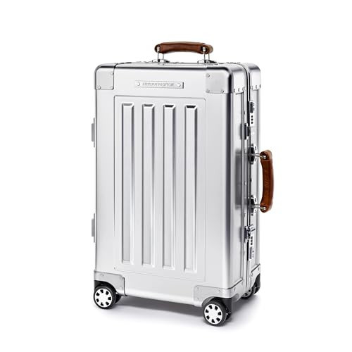Sterling Pacific 40L Cabin Travel Case – Full Aluminum Four Wheel Carry On Luggage, Italian Leather Handles | Amazon (US)