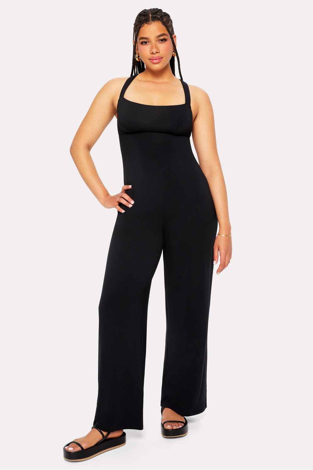 Smooth As Hell Criss Cross Back Jumpsuit | Fabletics - North America