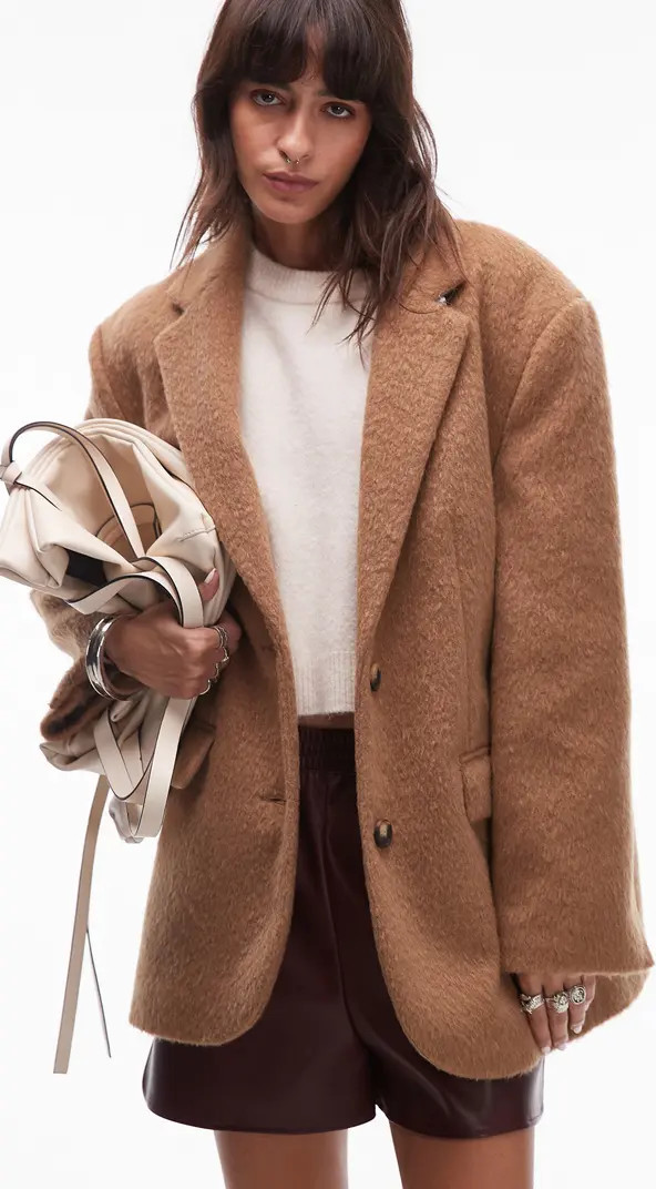 Topshop Brushed Blazer Coat | Nordstrom | Nordstrom