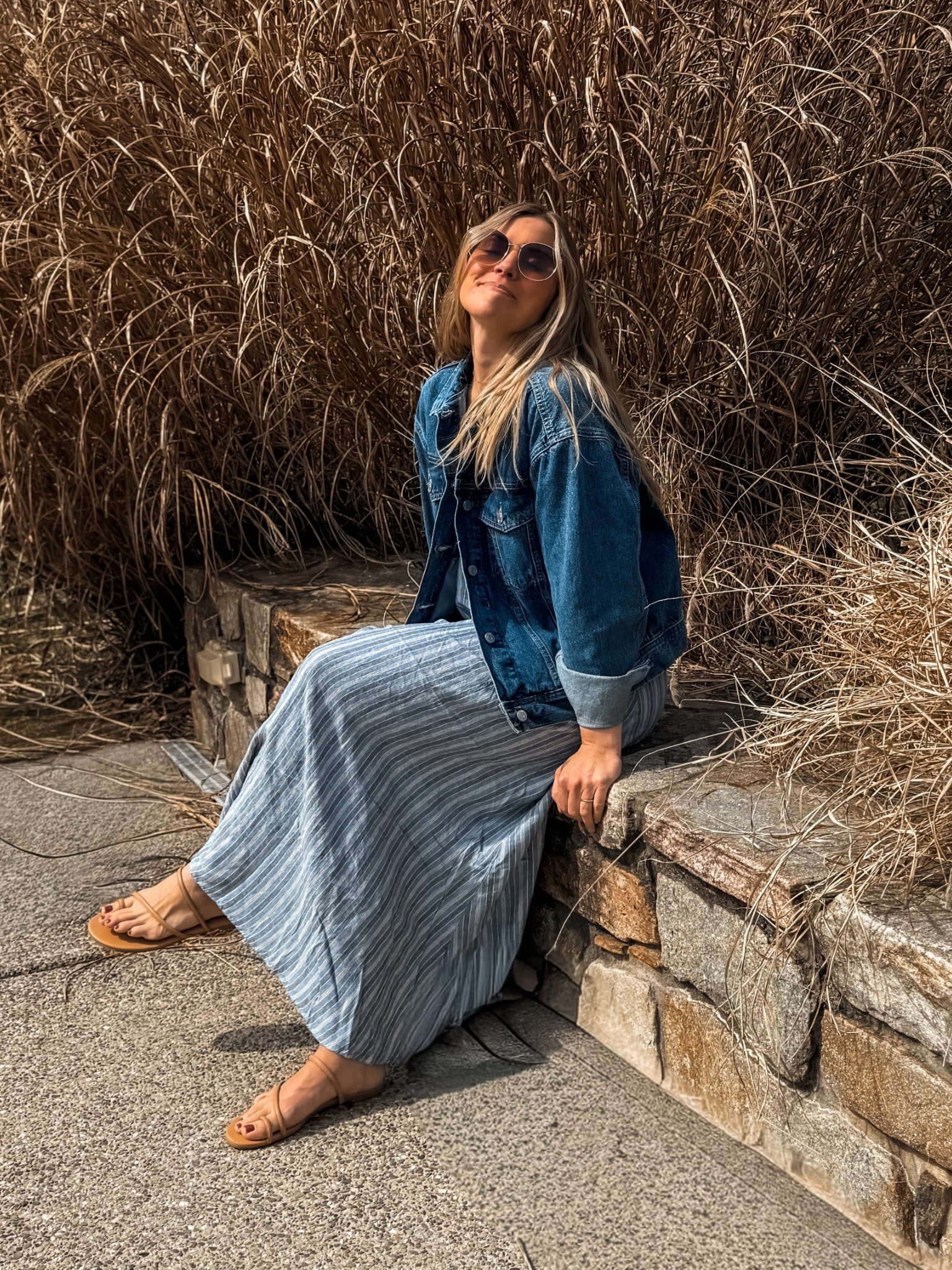 Spring blue dress and denim jackett

#LTKFestival #LTKOver40
