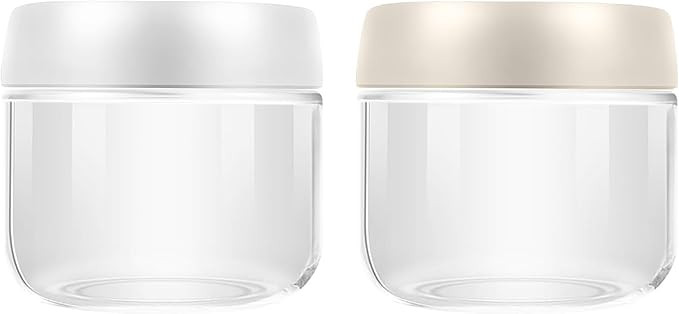 2 Pack 10oz Glass Jar with Screw Lid,Leak Proof Clear Glass Overnight Oats Jars,Reusable Small Gl... | Amazon (US)