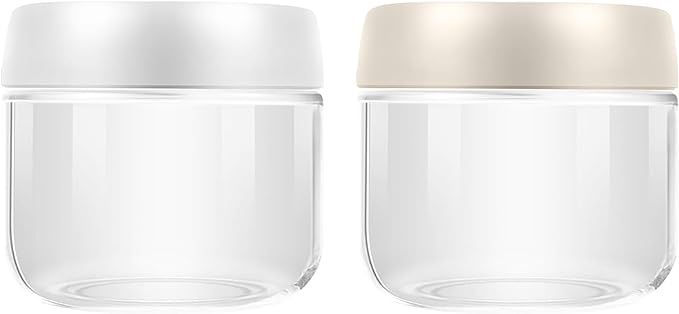 MR.KIANGCI 2 Pack 10oz Glass Jar with Screw Lid,Leak Proof Clear Glass Overnight Oats Jars,Reusab... | Amazon (US)