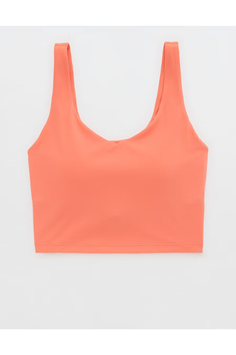 OFFLINE By Aerie Real Me Low Key Longline Sports Bra Women's Saturn Peach M | American Eagle Outfitters (US & CA)