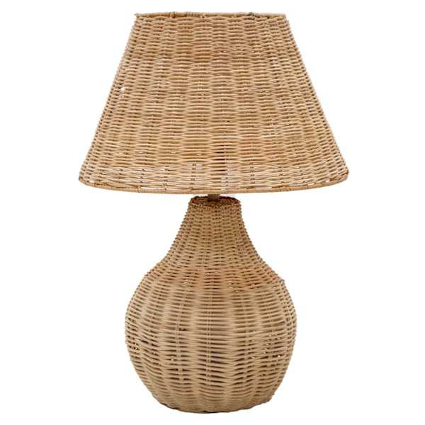 Natural Weaving Rattan Table Lamp With Shade, 17", sold by At Home | At Home