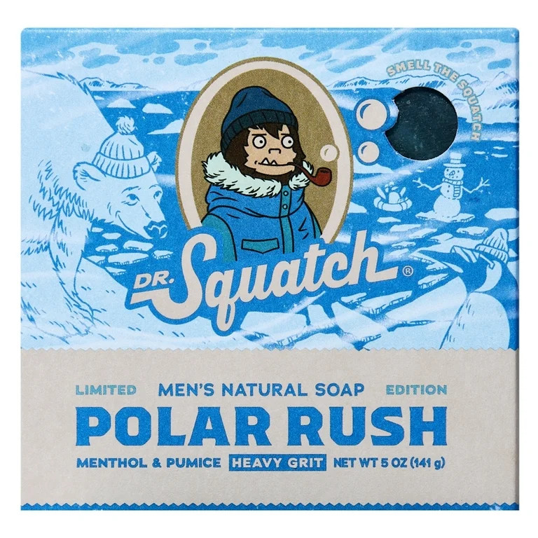 Dr. Squatch Limited Edition Natural Bar Soap for Men, Polar Rush, 5oz | Walmart (US)