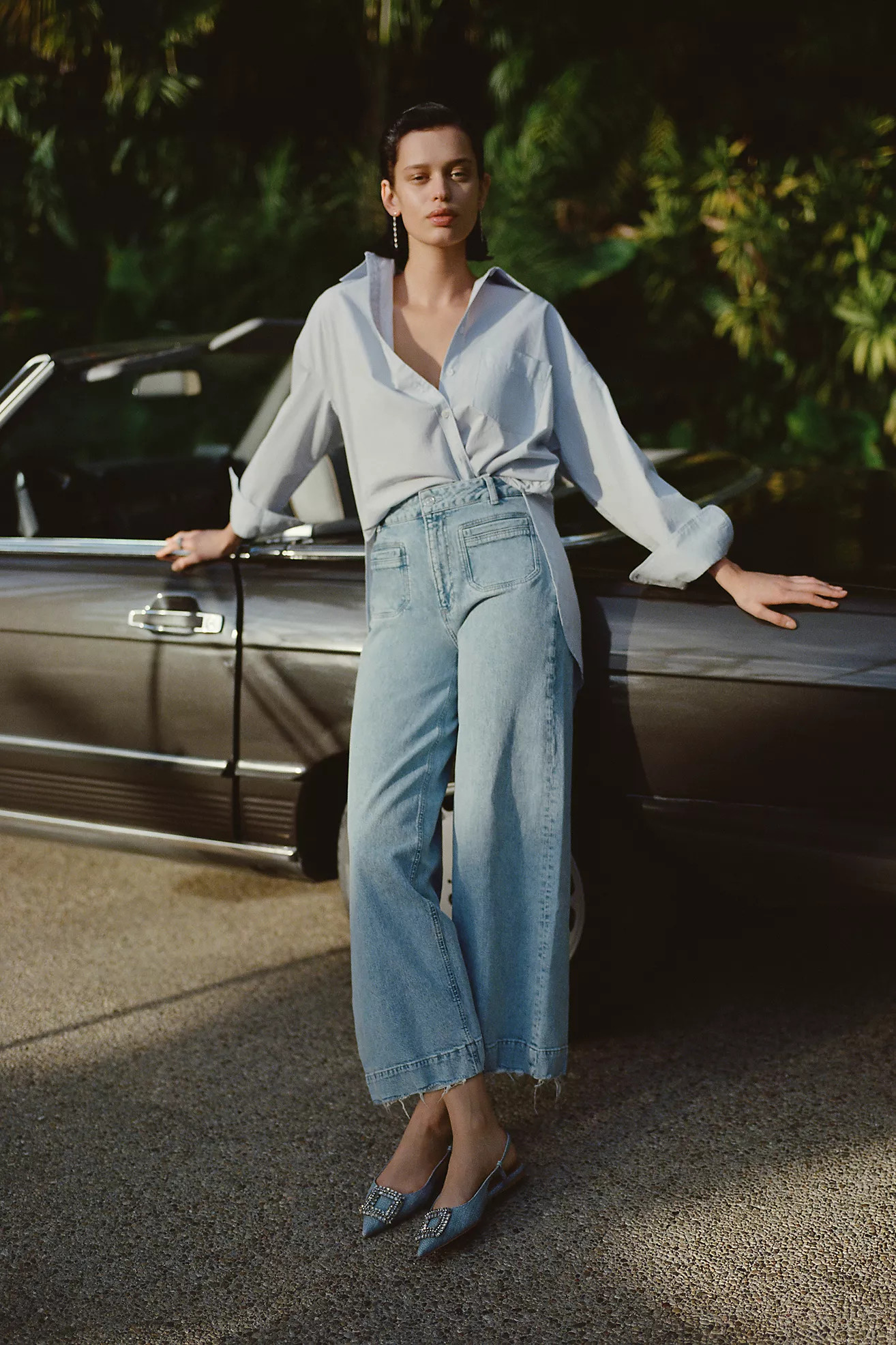 Paige Harper High-Rise Wide-Leg Cropped Jeans | Anthropologie (US)